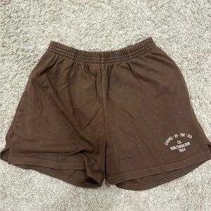 Brandy Melville John Galt Brown Sweat Shorts